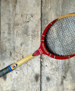 Vintage 70s Garcia Cragin C-44 Wood Tennis Racquet with Vinyl Zip Cover