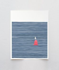 Seagull on a Red Buoy Art Print by Jorey Hurley - Signed and Printed - Unframed or Framed (230611)