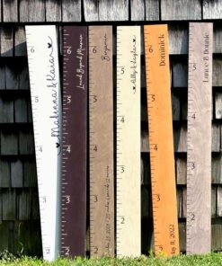 Farmhouse Boho Wooden Growth Chart Track Your Family's Journey with Rustic Charm