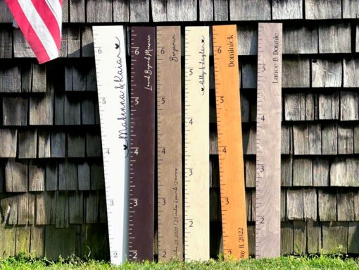 Farmhouse Boho Wooden Growth Chart Track Your Family's Journey with Rustic Charm