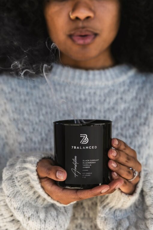 Handcrafted Black Currant Soy Candle A Masculine Escape for Stress Relief and Self-Care