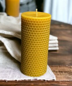 Honeycomb Haven Pure Beeswax Pillar Candle from the Heart of the Hive
