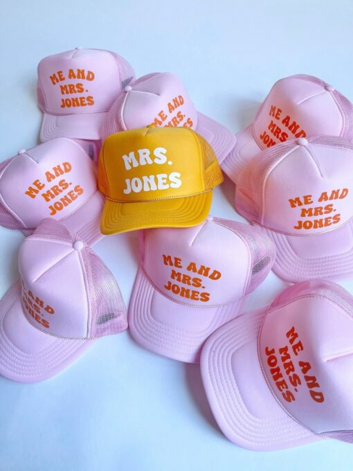 Personalized Trucker Hat Design Your Own Slogan, Party, or Bachelorette Hat with Neon Accents
