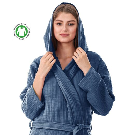 Organic Bliss Luxurious 4-Layer Gauze Robe for Unparalleled Comfort