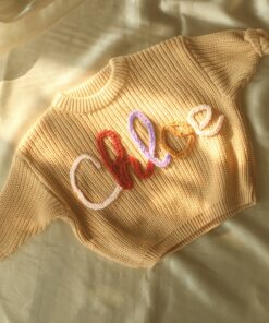 Cozy Comfort for Your Little One Personalized Baby Sweater with Embroidered Name