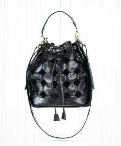 Handcrafted Black Leather Bucket Bag A Timeless Accessory for the Modern Woman