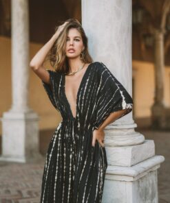 Flowy Tie-Dye Maxi Dress Embrace Bohemian Summer Style with Nola