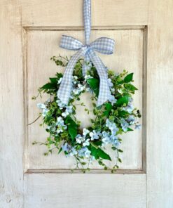 Enchanting Blue Hydrangea Wreath Rustic Charm for Your Abode