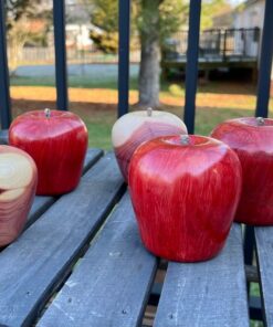 Handcrafted Wooden Fruit Collection Apples, Pumpkins, Pears, and Lemons