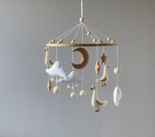 Enchanted Woodland Baby Geese Mobile A Serene and Realistic Nursery Haven