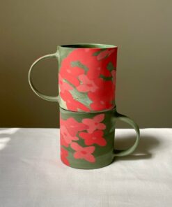 Unleash the Wild Ignite Your Mornings with the Jungle Flame Flower Big Mug