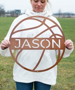Personalized Basketball Metal Wall Art Elevate Your Sports Decor with Custom Name Signs