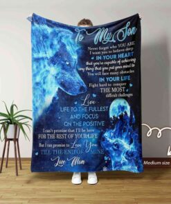 To My Son A Wolf's Embrace Blanket for Unbreakable Bonds