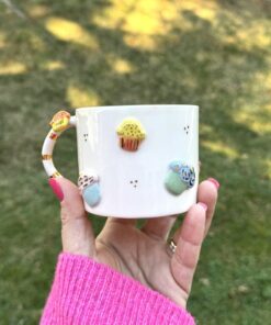 Exquisite Handmade Ceramic Mug with Custom Wood Slice Gift Box A Timeless Treasure for Special Occasions