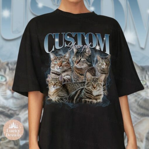 Customizable Bootleg Rap Pet Shirt Immortalize Your Furry Friend in Vintage Style