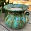 Emerald Elegance Self-Watering Ceramic African Violet Pot for Modern Homes