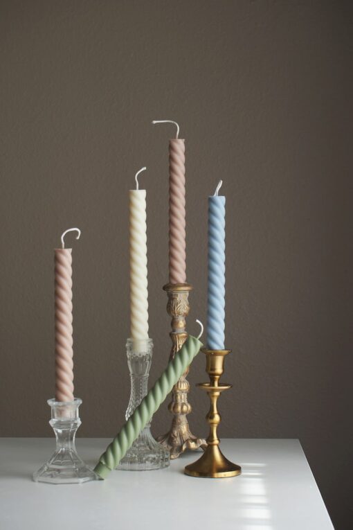 Enchanting Spiral Candles Illuminate Your Home with Twisted Soy and Beeswax Elegance
