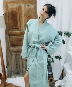 Organic Oversized Lightweight Muslin Robe The Epitome of Comfort and Style
