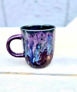 Peacock Purple Floral Fantasy Enchanting 16 Oz Mug for Tea, Coffee, and Unique Gifting
