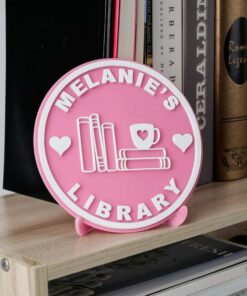 Personalized Acrylic Bookshelf Sign Elevate Your Book Nook with Custom Home Decor