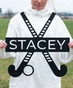 Personalized Field Hockey Name Sign Elevate Your Sports Decor with a Unique Metal Wall Art