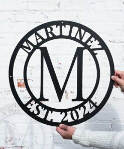 Personalized Family Name Sign Create a Timeless Legacy with Your Custom Metal Monogram