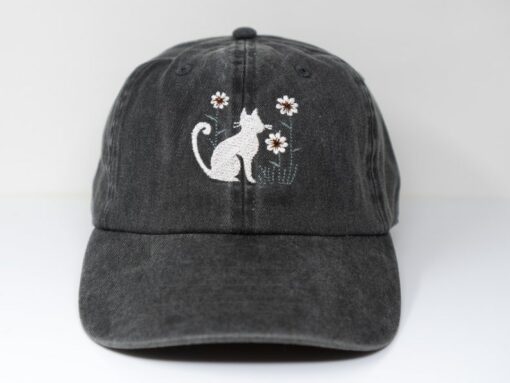 Embroidered Kitten Baseball Cap Purrfect Summer Style for Cat Lovers