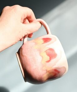 Whimsical Swirl Ceramic Mug A Handcrafted Masterpiece for Your Daily Brew