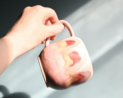 Whimsical Swirl Ceramic Mug A Handcrafted Masterpiece for Your Daily Brew