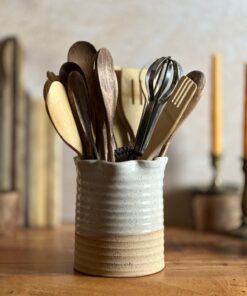 Artisan-Crafted Stoneware Utensil Crock Elevate Your Kitchen with Style and Functionality