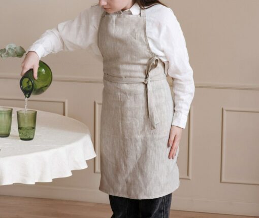 Premium Linen Apron Your Versatile Companion for Kitchen, Garden, and Workshop