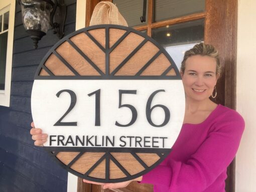Personalized Address Door Hanger Welcome Home with Style