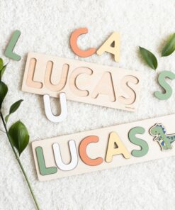 Personalized Wooden Name Puzzle A Sensory Adventure for Toddlers and a Cherished Nursery Decor