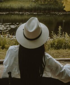 White Panama Straw Fedora The Perfect Summer Accessory for Women