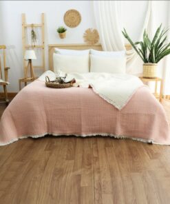 Organic Muslin Gauze Comforter 5-Layer Queen Size Blanket for Ultimate Comfort and Breathability