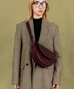 Chic Half-Moon Leather Crossbody The Perfect Graduation or College Companion