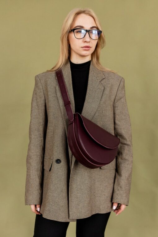 Chic Half-Moon Leather Crossbody The Perfect Graduation or College Companion