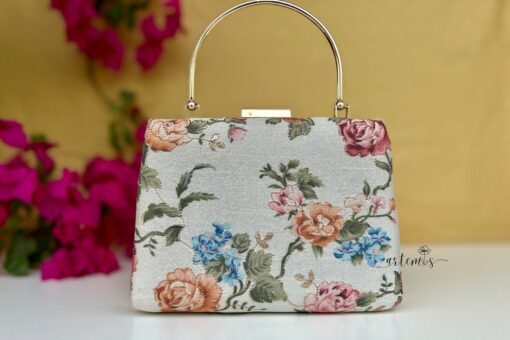 Exquisite Vintage Floral Ethnic Box Bag A Timeless Accessory for Special Occasions