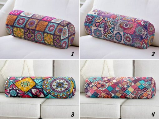 Vibrant Ethnic Bolster Mandala Magic for Comfort and Style