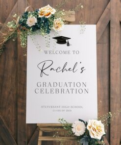 Personalized Graduation Welcome Sign Celebrate Your Grad's Triumph