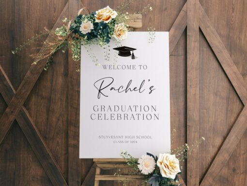 Personalized Graduation Welcome Sign Celebrate Your Grad's Triumph