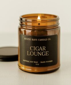 Aromatic Escape Premium Soy Candle for a Sophisticated Cigar Lounge Ambiance