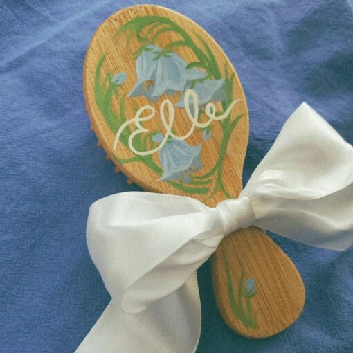 Personalized Handcrafted Keepsake Hairbrush A Cherished Gift for Little Ones