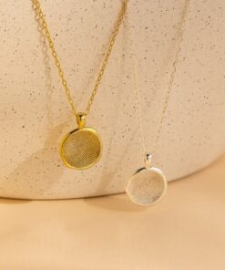 Personalized Fingerprint Necklace Cherished Memories Engraved in Sterling Silver