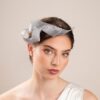 Exquisite Bridal Silver Fascinator Adorn Your Wedding Ensemble with Grace and Elegance