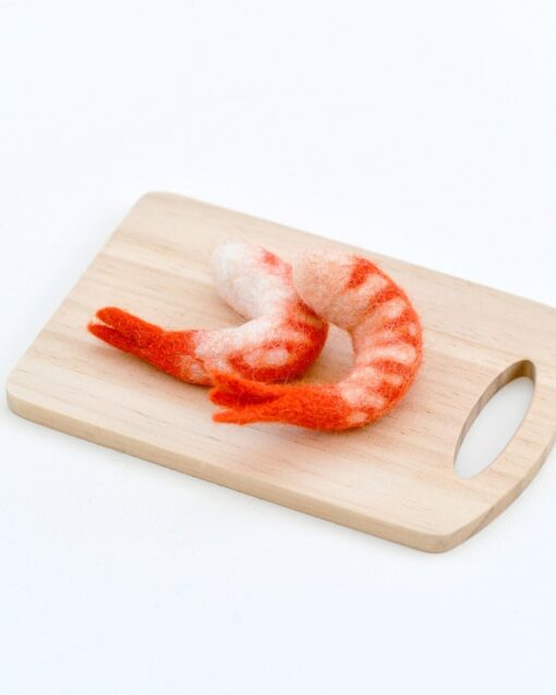 Felt Prawns Dive into Imaginative Play with These Realistic Pretend Food Toys