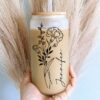 Personalized Birth Flower Tumbler A Timeless Gift for Her