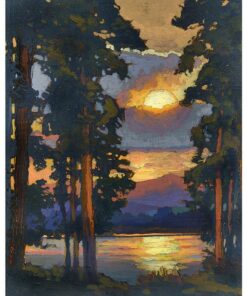 Across the Tranquil Lake A Serene Landscape Painting by Jan Schmuckal