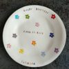 Starry Daisy Plate A Personalized Ceramic Keepsake for Birthdays and Newborns