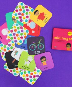 Minilingo Bilingual Flashcards for Vietnamese and English Learning | Montessori-Inspired Memory Game for Kids